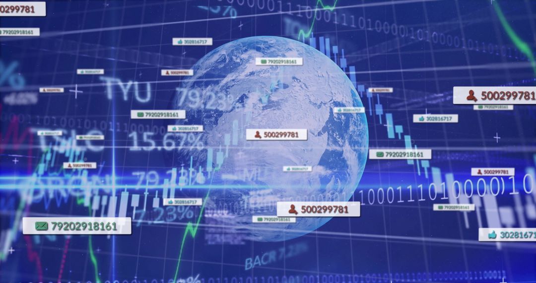 Earth Visualized Within Digital Data and Analytics Interface