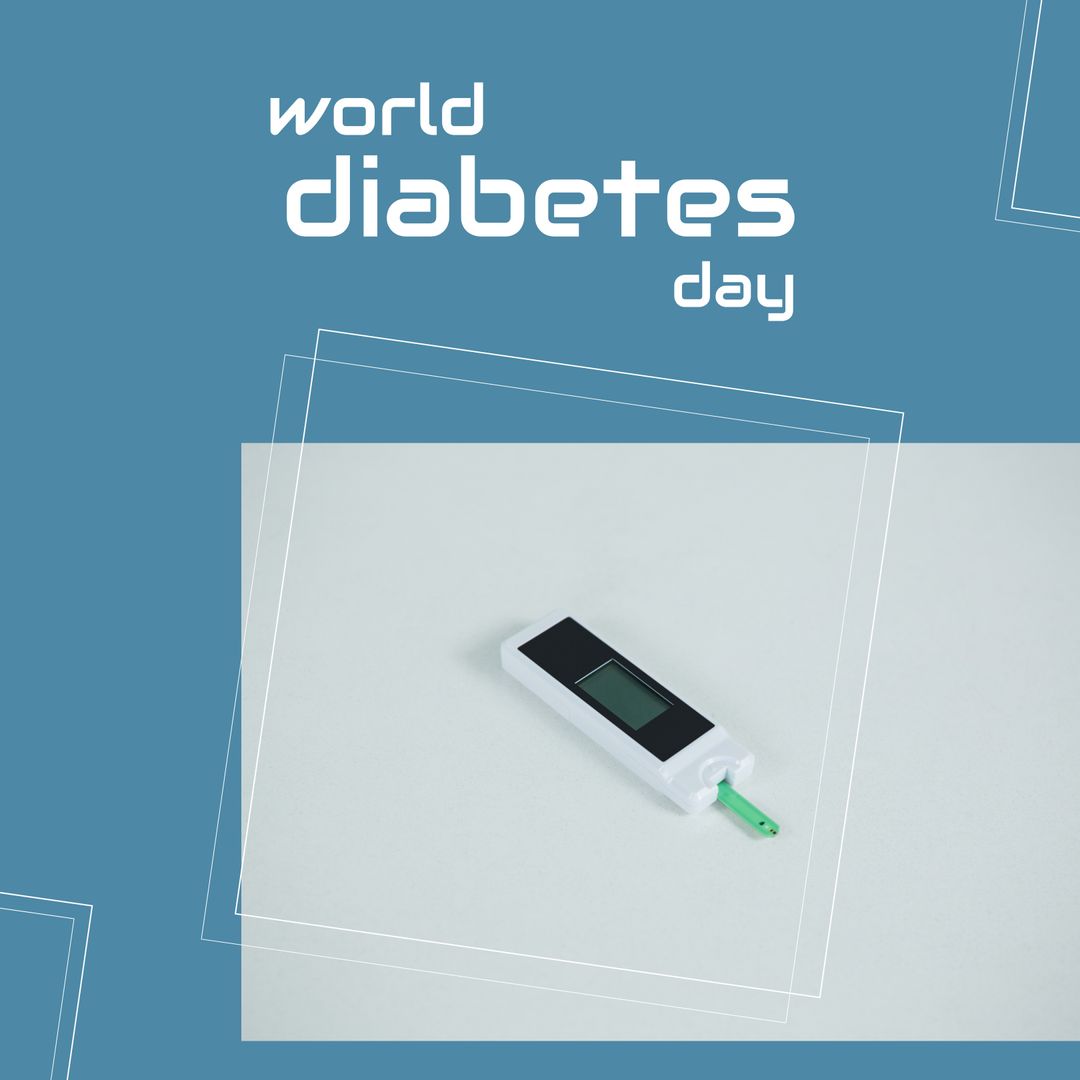 World Diabetes Day Campaign Banner with Glucometer