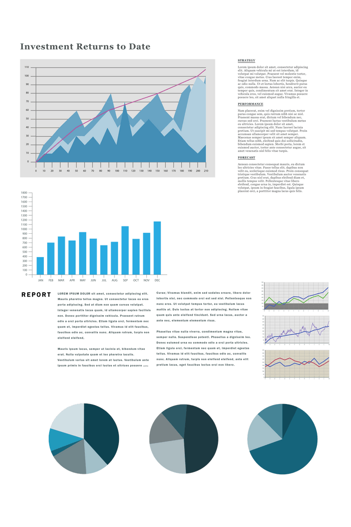 Transparent Economy Chart Diagram with Data Visualization Elements