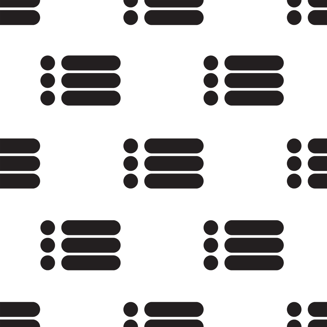 Transparent Pattern with Black Dots and Dashes on Clear Background