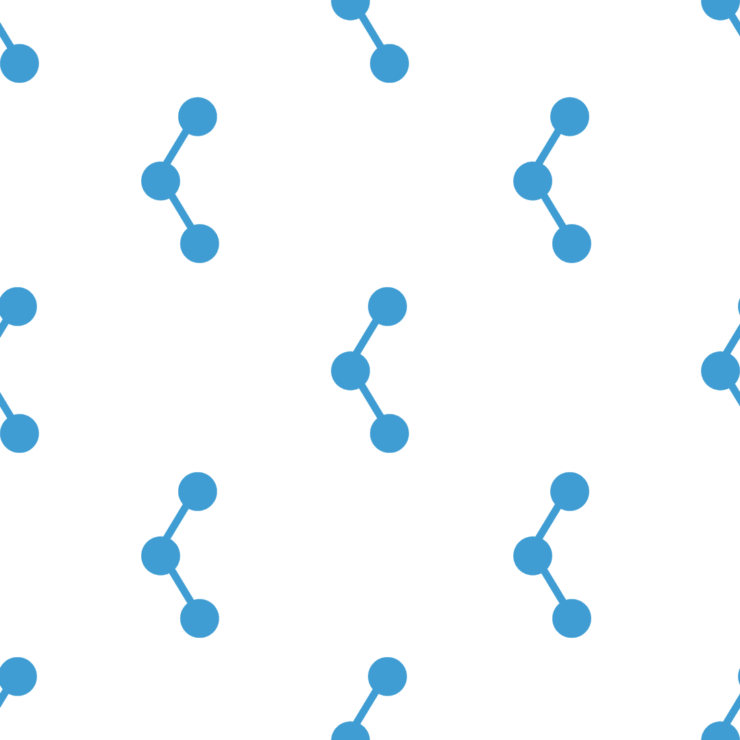 Seamless Blue Molecule Network Pattern on Transparent Background