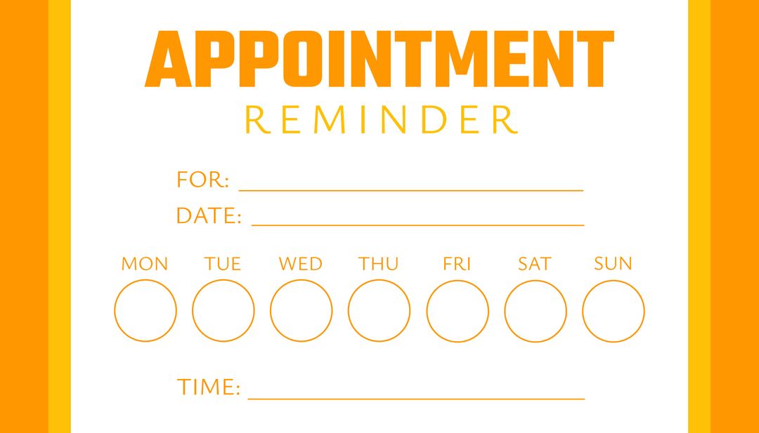 Bright Appointment Reminder Template with Calendar and Time Slot - Download Free Stock Templates Pikwizard.com