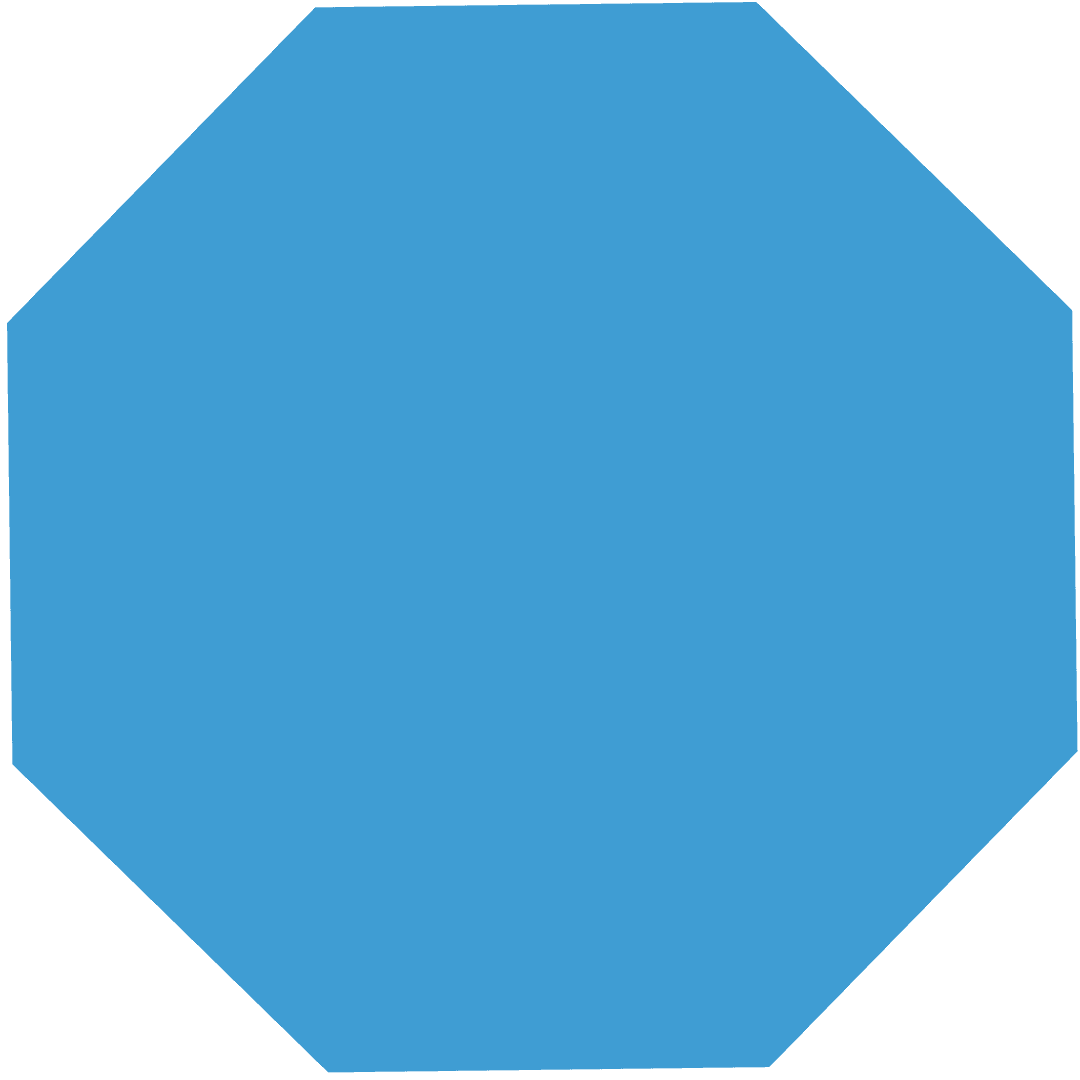 Blue Octagon with Transparent Background and Copy Space - Download Free Stock Images Pikwizard.com