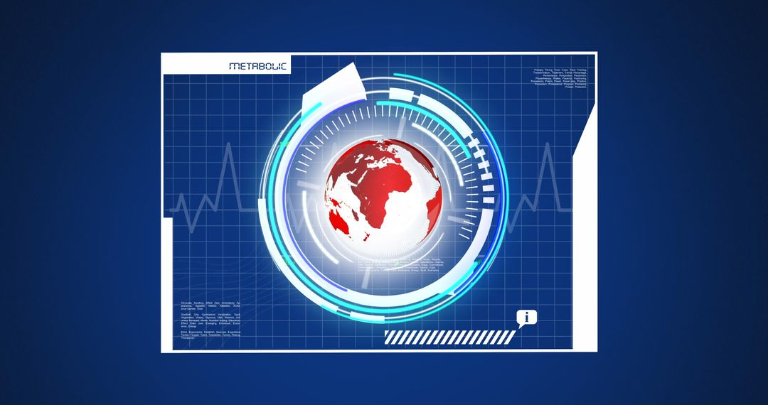 Digital Interface with Globe and Data Processing Elements