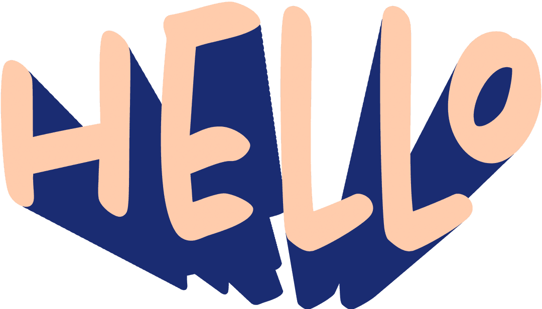 Bold Retro Hello Message with 3D Transparent Shadow Effect - Download Free Stock Images Pikwizard.com