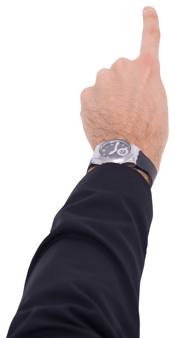 Transparent Image of Businessman's Hand Pointing