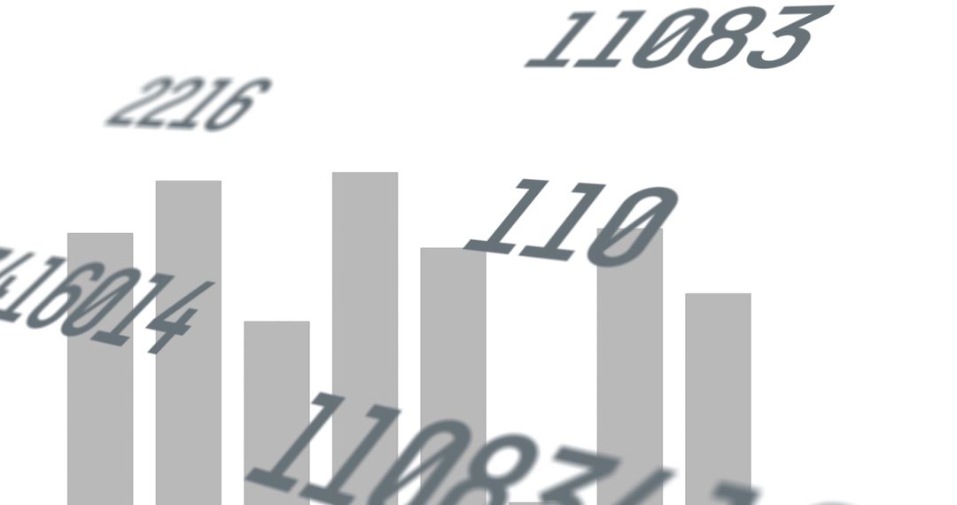 Abstract Financial Data Visualization with Numbers and Graphs