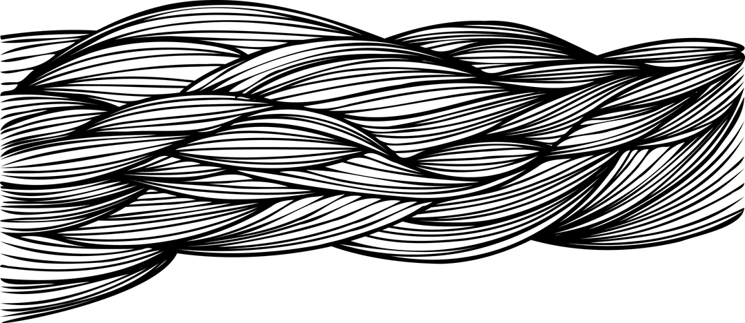 Black Thick Weave with Transparent Background Vector Illustration