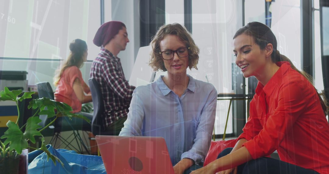 Collaborative Work in Modern Office with Data Analysis Overlay