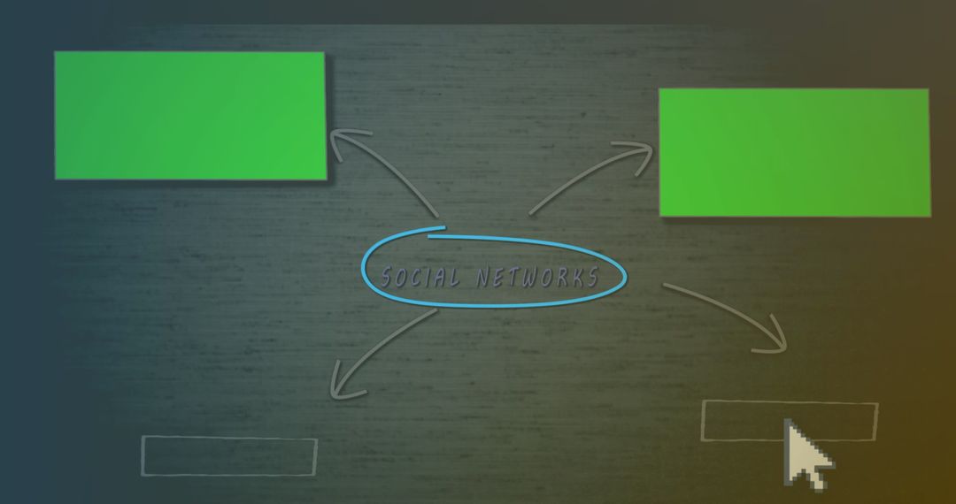 Social Networks Concept with Handwritten Arrows and Cursor