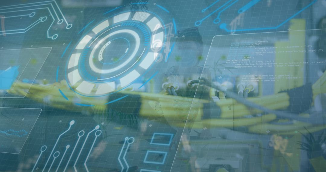 Digital Network Communication with Tech Interface Overlay