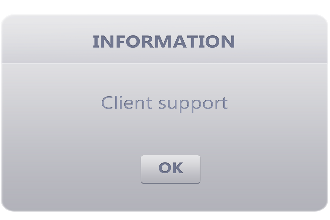 Transparent Client Support Information Dialog Box - Download Free Stock Images Pikwizard.com