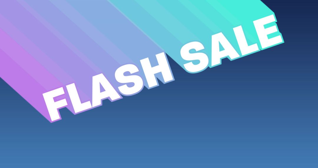 Dynamic Flash Sale Announcement Over Gradient Background