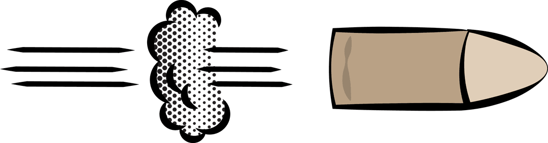 Digital Illustration of Brown Bullet on Transparent Background