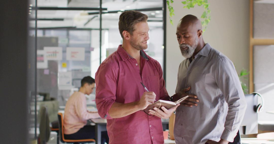 Office Professionals Collaborating over Work Ideas
