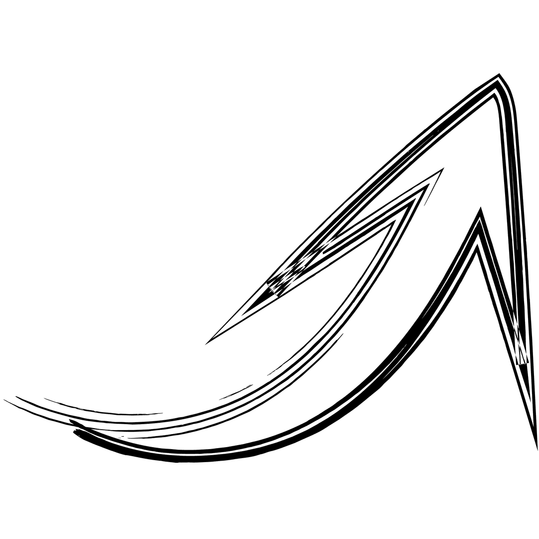 Black Vector Arrow Pointing Up on Transparent Background