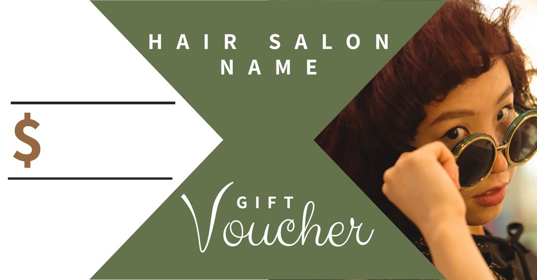 Chic Hair Salon Gift Voucher with Fashionable Design - Download Free Stock Templates Pikwizard.com