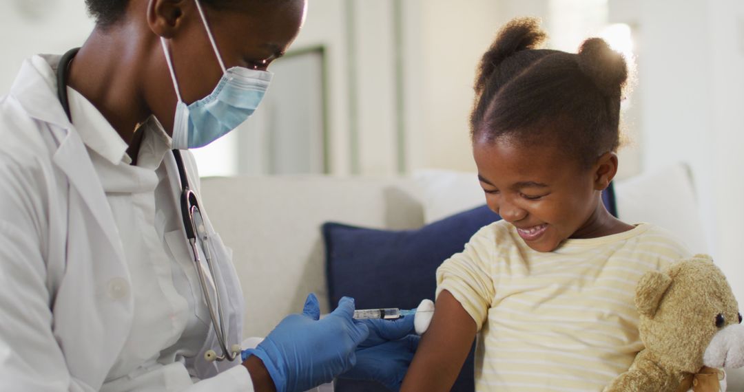 Doctor Giving Young Girl Vaccine Shot - Free Images, Stock Photos and Pictures on Pikwizard.com