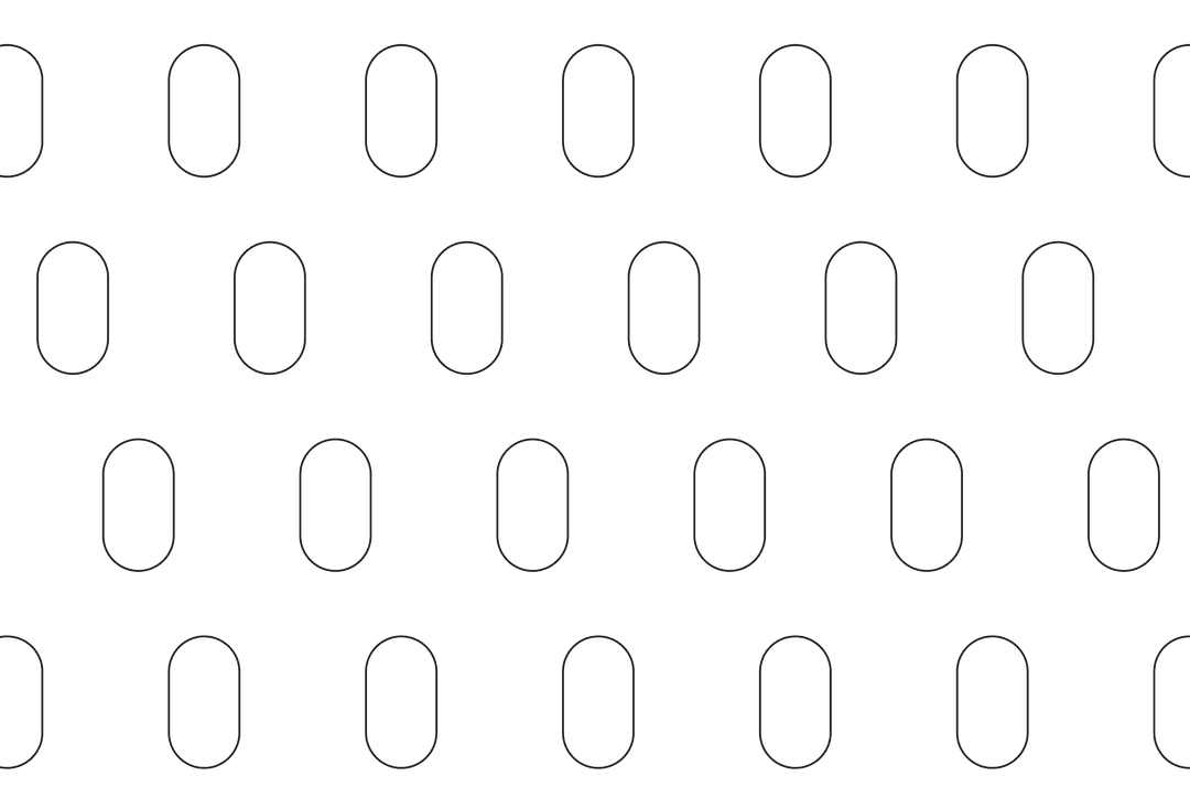 Seamless Black Oval Pattern on Transparent Background