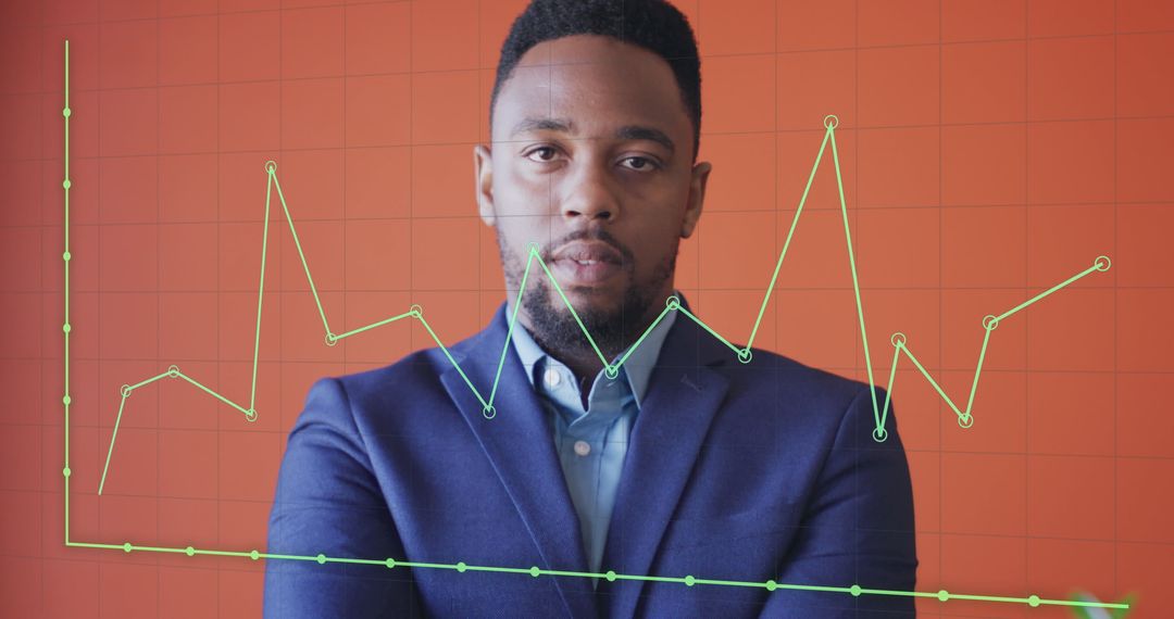 Businessman Analyzing Financial Graph for Strategy Planning