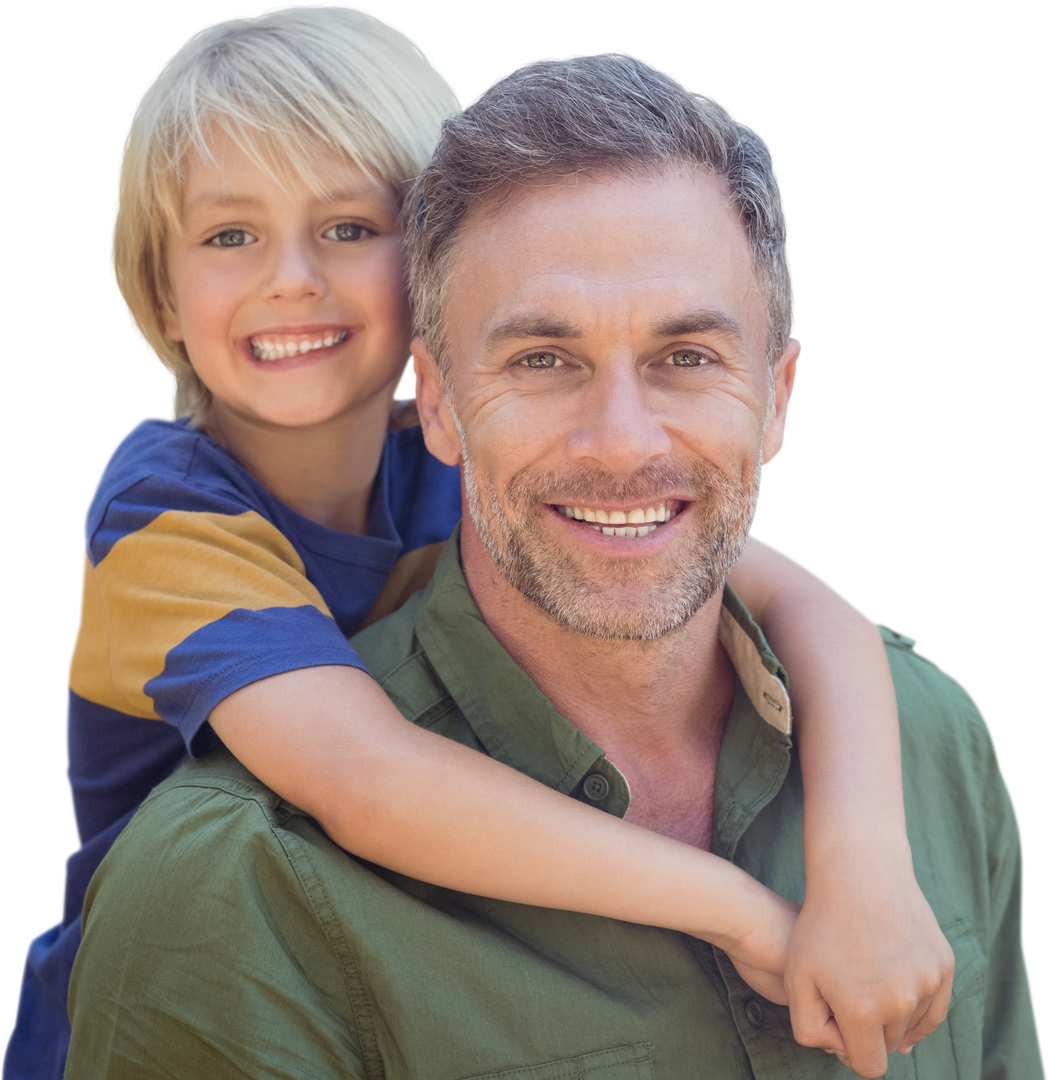 Happy Father With Son On His Back, Transparent Background - Download Free Stock Images Pikwizard.com