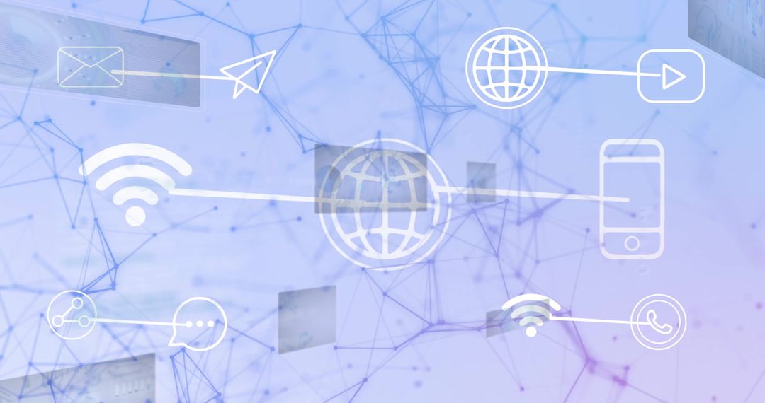 Wireless Connectivity Network and Digital Communication Icons