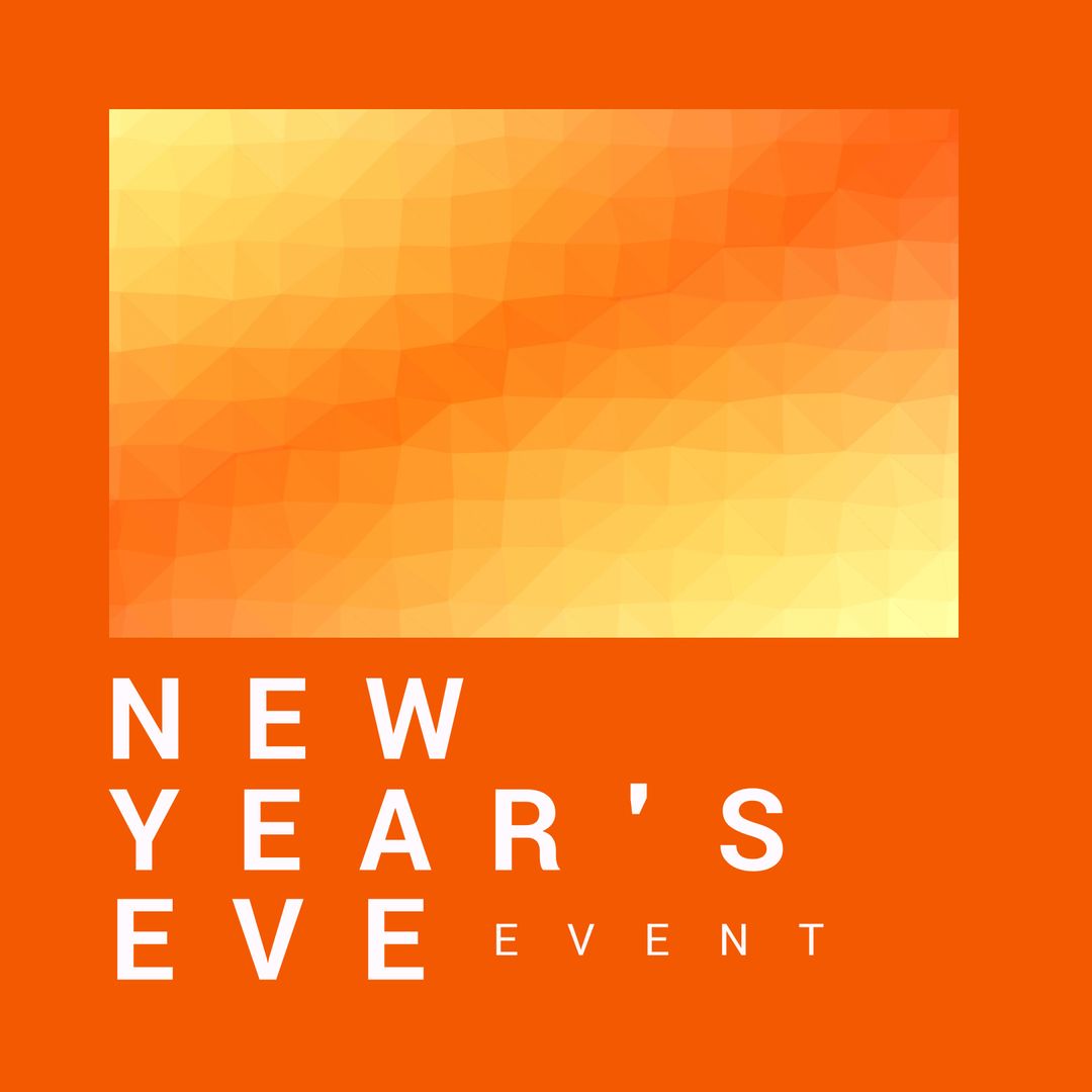 New Year's Eve Event Poster with Geometric Background