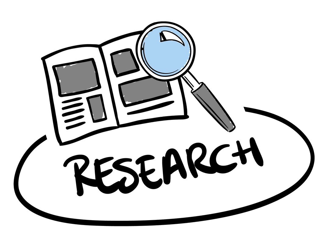 Transparent Newspaper with Magnifying Glass for Research Concept