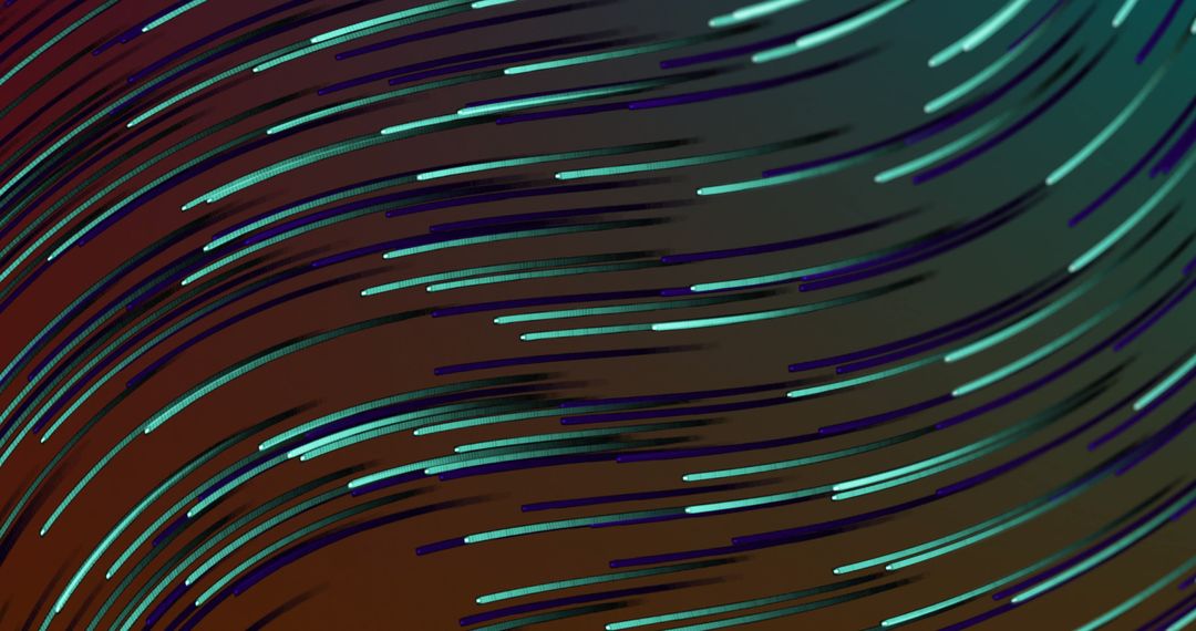 Abstract Green Light Trails Creating Dynamic Motion