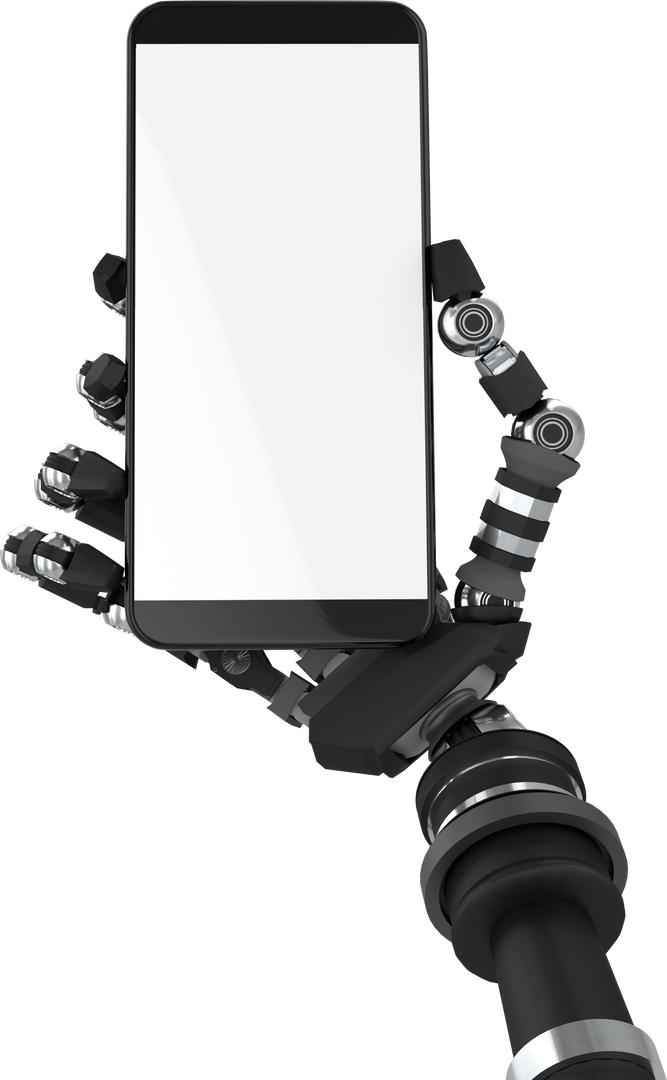 Transparent Robot Hand Holding Smartphone with Blank Screen, Digital Illustration - Download Free Stock Images Pikwizard.com