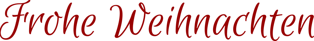 Frohe Weihnachten in Festive Red on Transparent Background