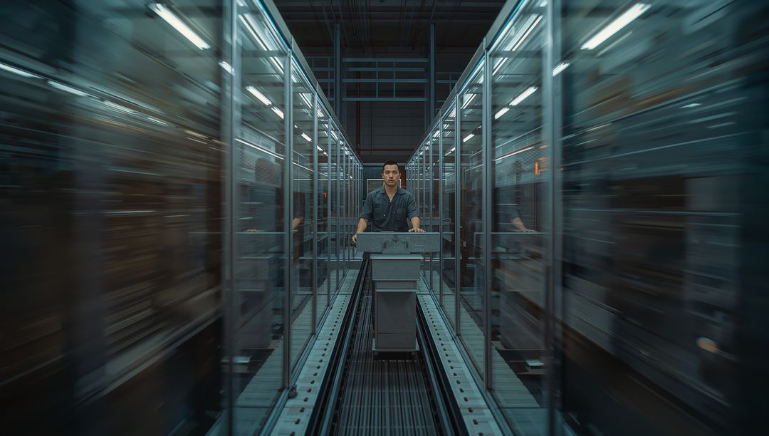 Advanced Warehouse Logistics with Automated Rail System