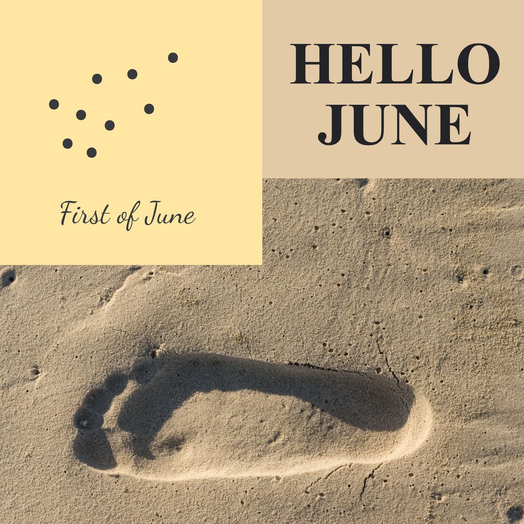 Welcome June with Sand Footprint and Summery Vibes