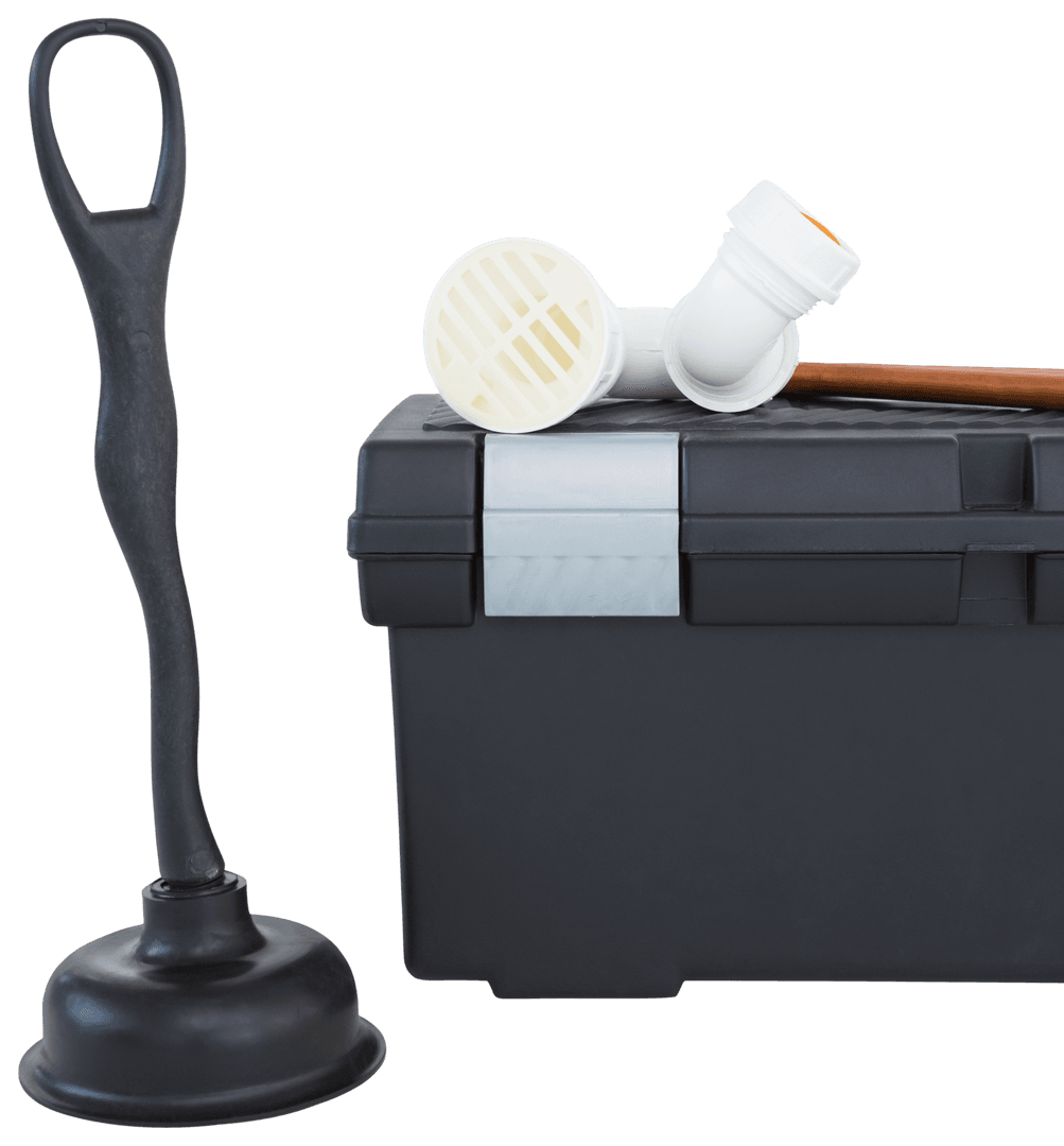 Bathroom Repair Tools with Transparent Background Plunger Mix