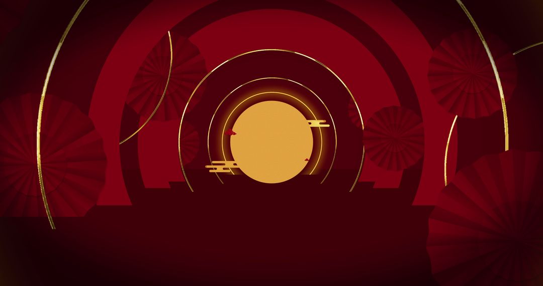 Elegant Red and Gold Chinese New Year Pattern