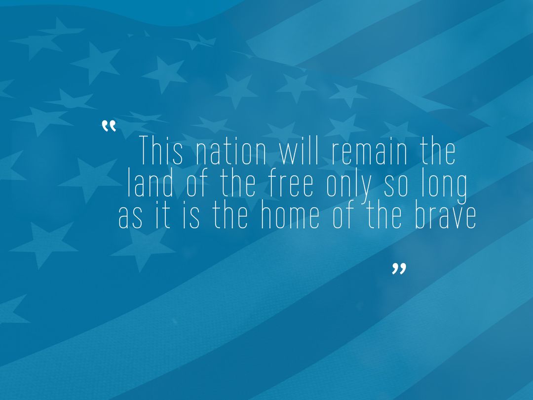 Patriotic Quote on American Flag Background for National Events - Download Free Stock Templates Pikwizard.com