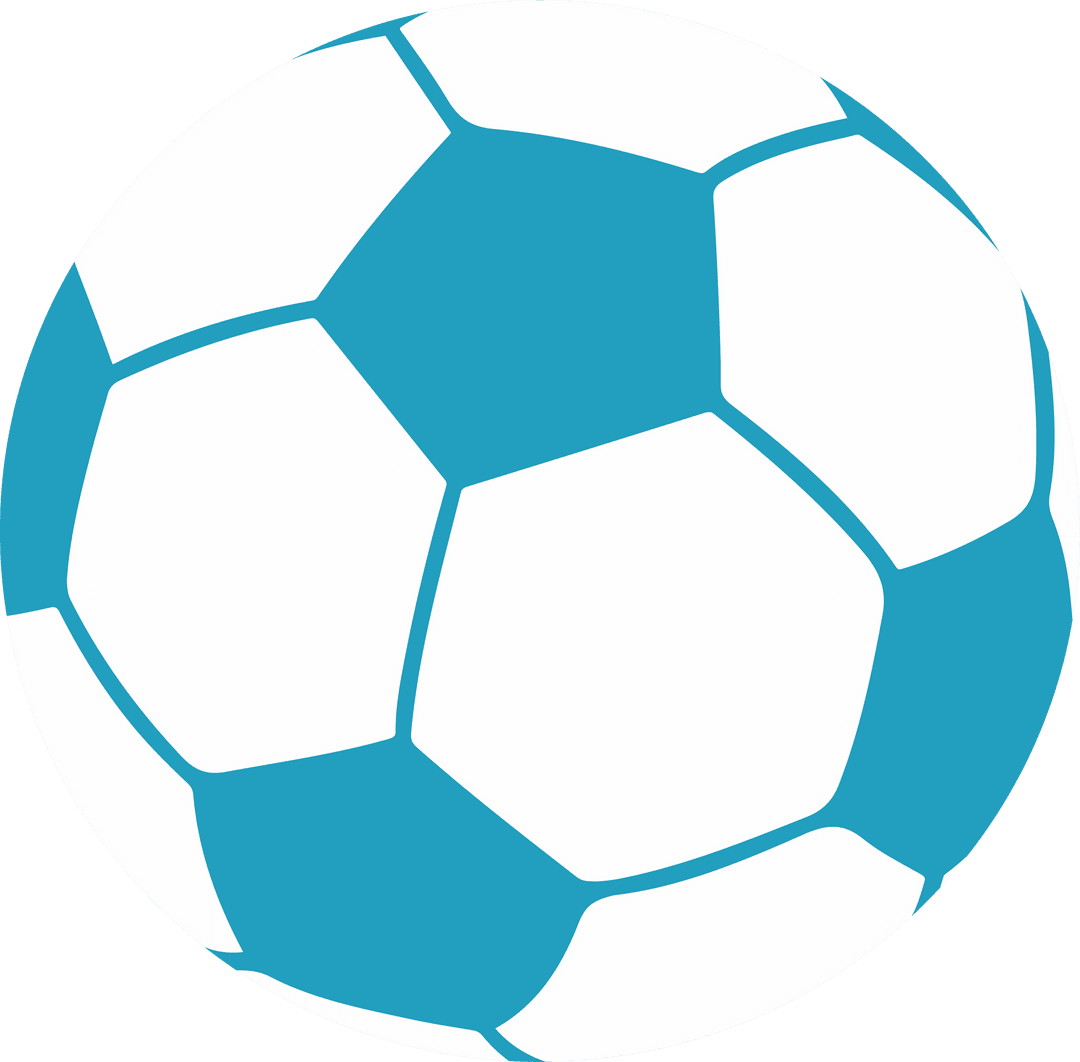 Transparent Soccer Ball Illustration on Modern Flat Design