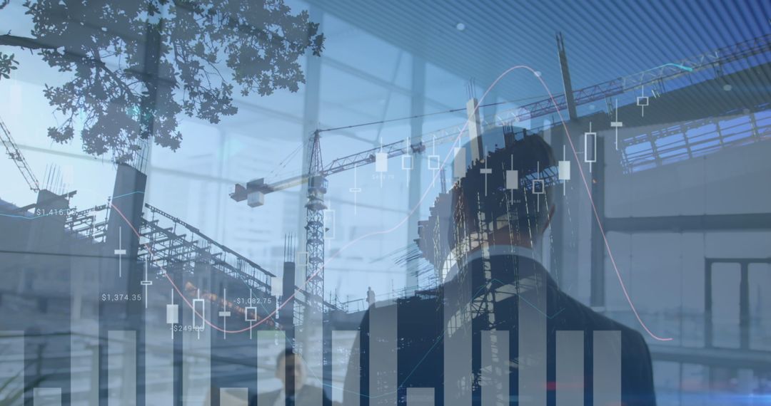 Businessman Analyzing Data in Modern Digital Workspace