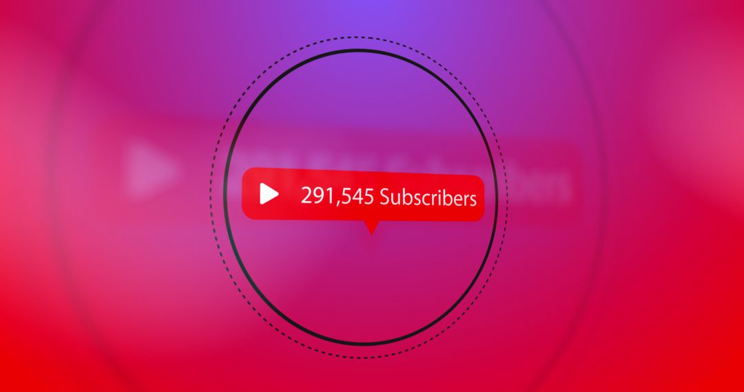 Increasing Subscriber Numbers on Bold Pink Red Background