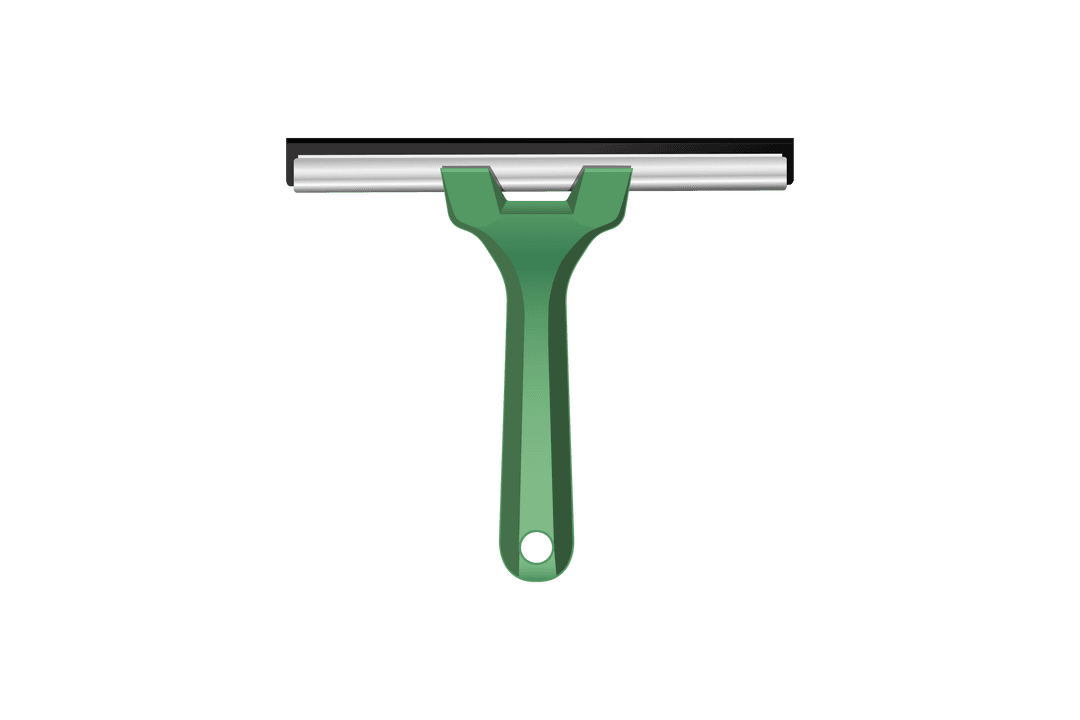 Green Squeegee Tool on Transparent Background Illustration