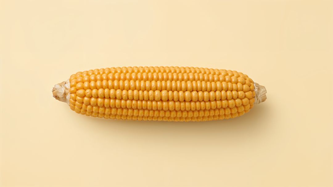 Golden Ear of Corn in Minimalist Composition