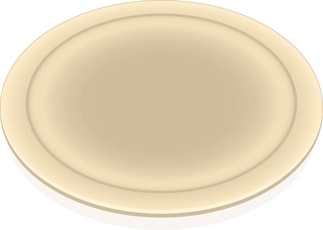 Smooth Beige 3D Render Platform with Raised Rim and Beveled Sides