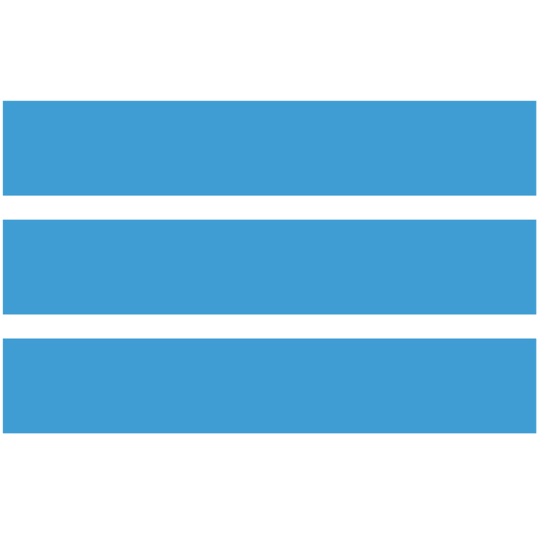 Abstract Blue Horizontal Bars on Transparent Background