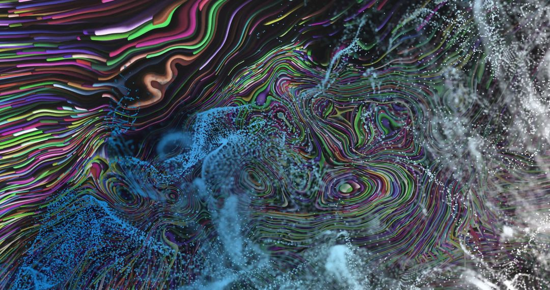 Dynamic Multicolored Abstract Mesh with Fluid Movement