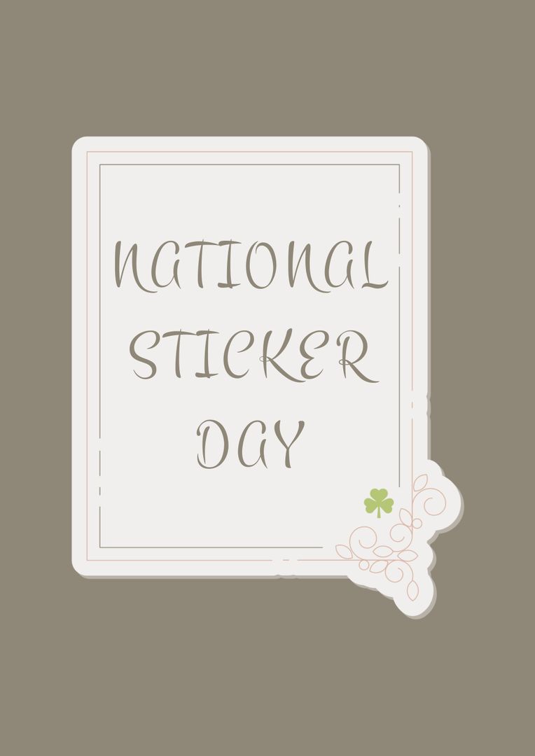 National Sticker Day Celebration Sign on Neutral Background - Free Images, Stock Photos and Pictures on Pikwizard.com