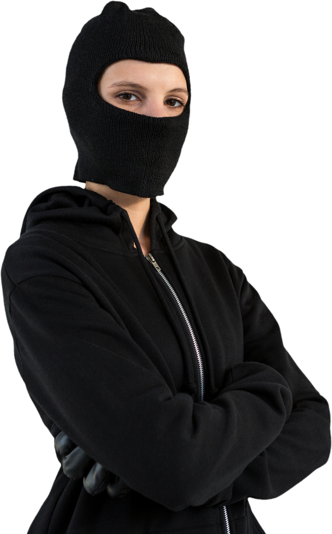 Female Hacker in Black Hoodie and Mask Taken - Download Free Stock Images Pikwizard.com