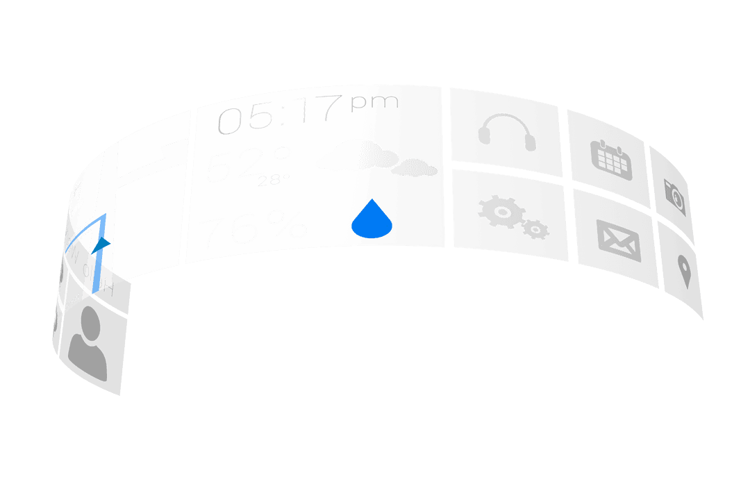 Futuristic Digital Weather Display Transparent Background