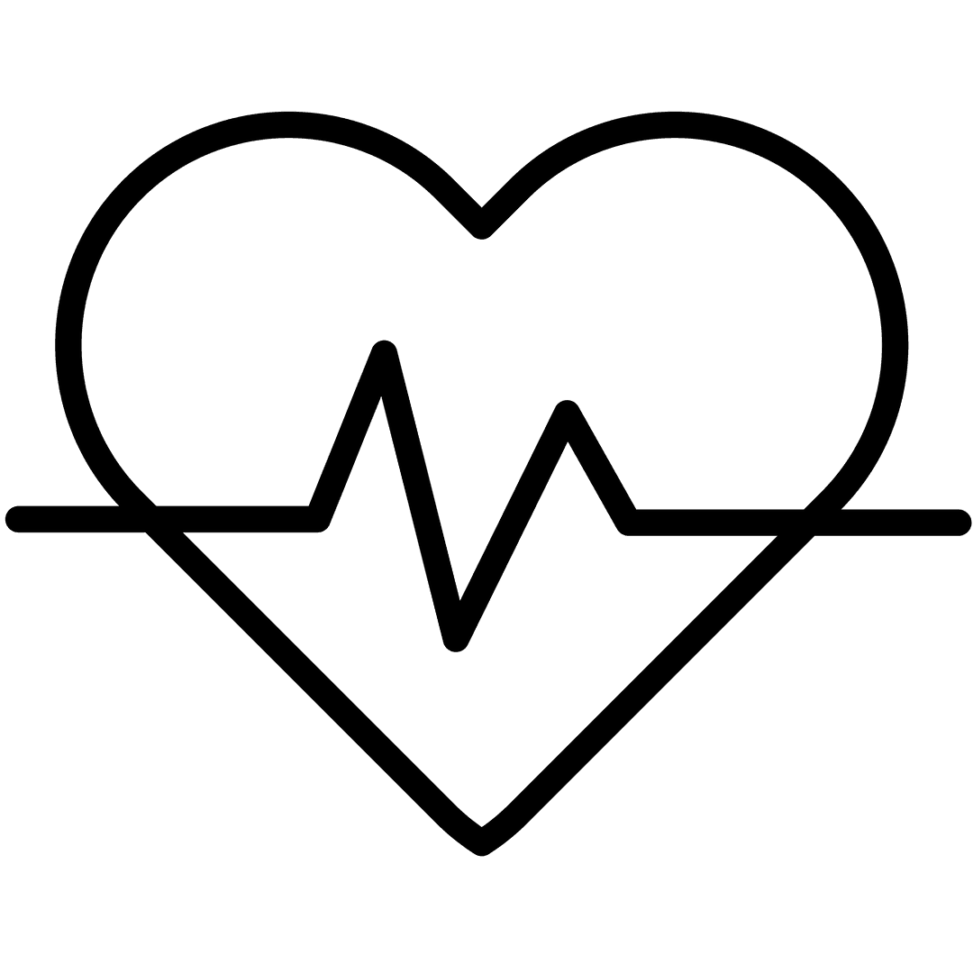 Digital Heart with Chart on Transparent Background