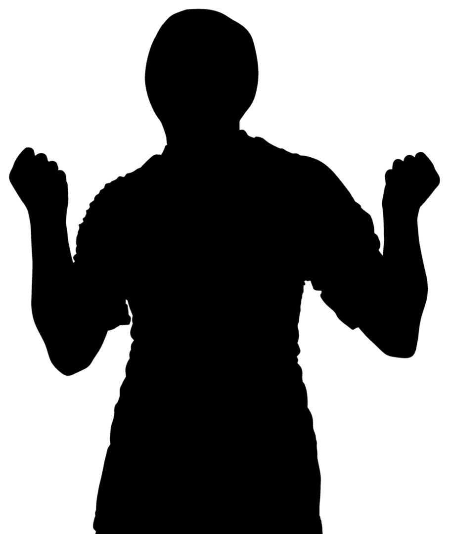 Transparent Silhouette of Man Running Full-Length