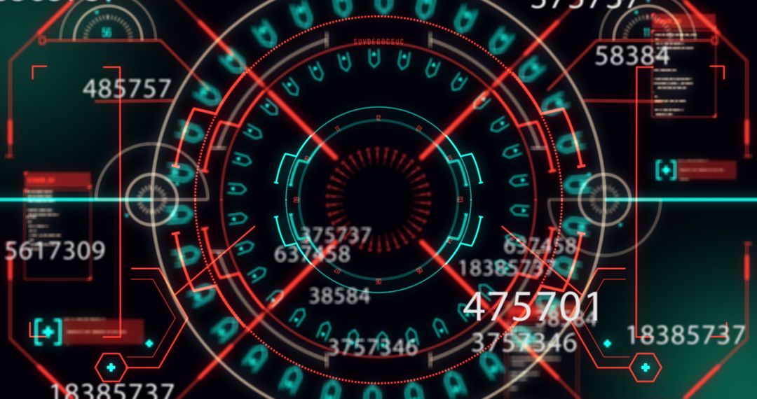 Futuristic Financial Data with Dynamic HUD Interface